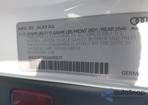 2018 Audi S5 3.0T Premium Plus from USA, damaged, VIN WAUC4CF56JA065577